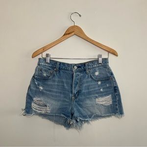 GAP Blue Distressed Jean Shorts